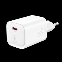 Chargeur rapide Ă port unique SiGN, 30 W - Blanc