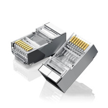 Embouts de fiche Ugreen 10x pour RJ45 8P8C (UTP Cat6 / Cat5 / Cat5e) - Argent