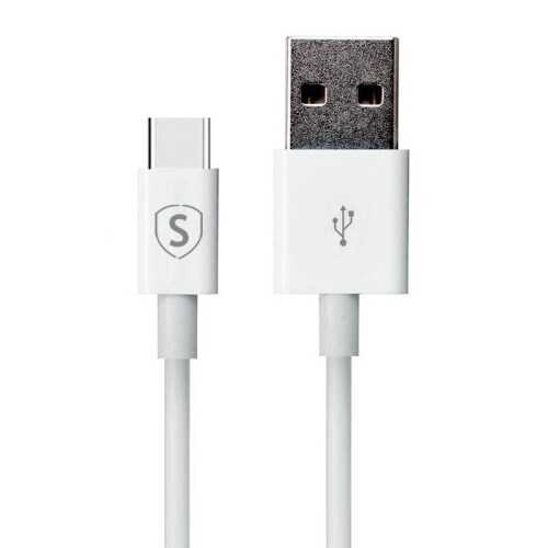 Câble USB-C pour charge rapide 2,4 A, 0,25 m - Blanc