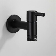 Brass - Outdoor Garden Faucet Tap Water Bibcock1pcs-black-c-3/4)