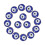 50St Blauwe Evil Eye Hangertjes Van Aluminium Voor DIY Sieraden 1