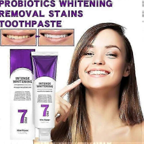 3x 7-Pro Intensive Toothpaste, 7PRO Intense Whitening Toothpaste with 7 Probiotics 1