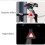 Bicycle saddle triangle reflective warning pendant night riding leather reflective sheet portable multi-functional reflective mark 4