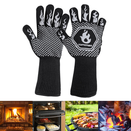 Bbq Silikon Grillhandschuhe Hitzebeständig Weiß 2