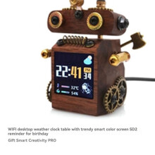 WIFI Desktop Weather Clock with Color Screen Table Color Screen SD2 Reminder Birthday Gift
