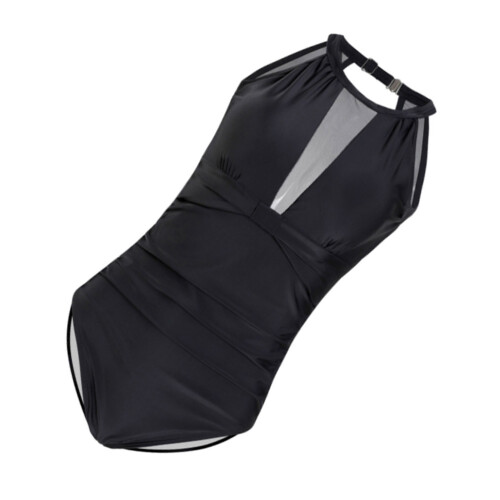 1Stk Damen Einteiler Badeanzug Rückenfrei Polyester