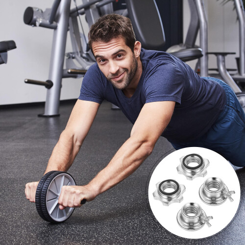4St Gewichtsklem Barbell En Dumbbell Anti-Loss Collar Staal 2