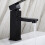 2 rubinetti per lavabo da bagno, acqua calda e fredda, nero opaco. 3