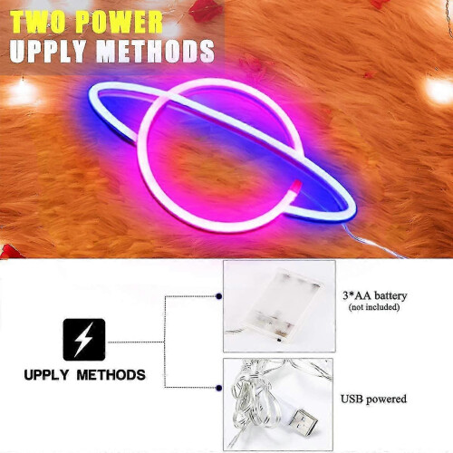 Planet Neon Light with Base Usb/battery 1