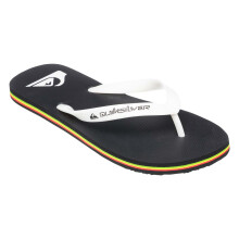 (8 UK, Black/Rasta) Quiksilver Mens Molokai Core Summer Beach Pool Sandals Thongs Flip Flops