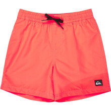 (XS, Fiery Coral) Quiksilver Kids Everyday Volley 14" Swim Shorts