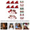 1Set Weihnachts Accessoires Mit Brillen, Haarband Und 6