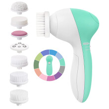 Facial Cleaning Brush Met 7 Opzetstukken Voor Gezichtsverzorging