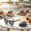 (Black Gray) Lunettes de Soleil Pliantes UV Légères Mode 2