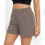 Women's  drawstring pocket athletic shorts, comfortable-Brown M 5