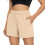 Women's  drawstring pocket athletic shorts,-Blue XXL 9