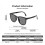 (Black Gray) Lunettes de Soleil Pliantes UV Légères Mode 10