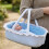 Doll Cradle Handheld Doll Cradle Basket With Soft-Yellow 10