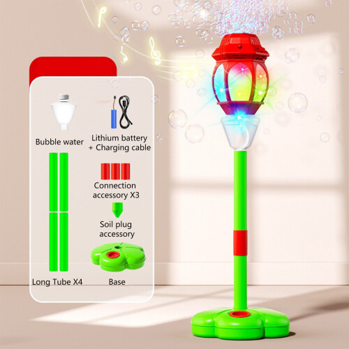 Interactive Street Light Shape Bubble Blower Toy With-Blue 1