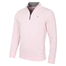 (S, Baby Pink) Calvin Klein Mens 2026 Rocky Half Zip Supersoft Stretch Golf Sweater