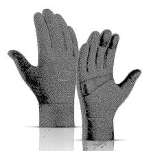 (L, black) Winter Cycling Gloves for Men Women Outdoor Sports Fleece Touch Screen Gloves Windproof Motorcycle Gloves for Camping Skiing