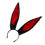 1Zwart Bunny Oor Hoofdband Accessoire 7