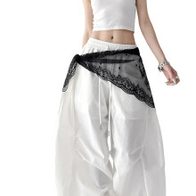 Delicate Lace Waistband Hip Wrap Scraf Waist Cincher For Women
