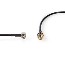 Antennenkabel | SMA Buchse | TS9 | Vergoldet | 50 Ohm | Einschalig | 0,20 m | Rund | PVC | Schwarz | Box