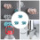 3St ABS Douchekopbeugel Olifant Cartoon , Multi-Purpose 3