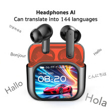BY-16 ANC Active Noise Cancelling Wireless Earbuds with Touch Screen AI Translation Low Latency Gaming TWS Headphones