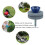 Lawn mower blade sharpener for quick blade balancing, fast balancing test with universal accessories, impact-resistant ABS material 4