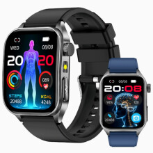Noul ceas inteligent E810 cu apeluri Bluetooth, glucoză în sânge, SpO2, acid uric, ECG și monitorizare a sănătății, tracker de fitness