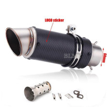 Universal 51/60mm Carbon Fiber Motorcycle Exhaust Muffler Escape Pipe with DB Killer for z900 R3 R25 MT07 MT09 R1 Z400 Z650~01017