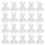 20St Rabbit Kabelhouder Tpr Desktop Organizer Kabelclips Wit 1