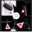 Bicycle saddle triangle reflective warning pendant night riding leather reflective sheet portable multi-functional reflective mark 4