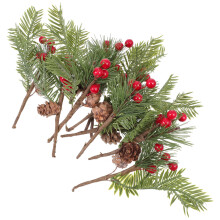 10Stk Xmas Tannennadeln PVC Kranz Zubehör Bunt