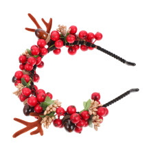 1Stk Roter Xmas Hirschgeweih Haarreif Festliches Accessoire