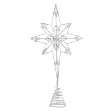 1Stk Silberner Tannenbaumspitzen Stern Aus Langlebigem