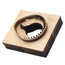 1Wooden Punching Die Khaki Hout Metaal Voor Leer En Creaties
