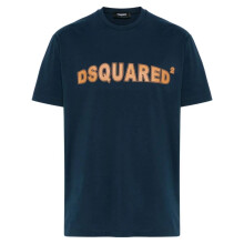 (L, Blue Navy) DSquared2 Mens Logo Cool Fit T-Shirt