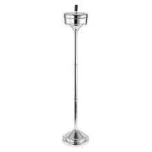 (Silver) Stainless Steel Ashtray - Standing With Lid, Removable, Adjustable Height, For Home, Ktv, Toilet, Outdoor