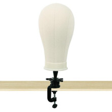 (55cm(22inch)) Wig Stand Canvas Block Head Training Mannequin Head Display Styling Mannequin Manikin Head 21"/22"/23"/24"/25" Manikin Head