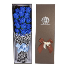 Gaveeske med roser til bursdag, evige roser, strikkede hekleblomster, perfekt for kvinner, kone, kjæreste, jul, valentinsdag, morsdag, hjemmedekor (