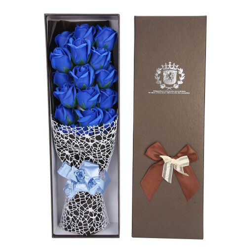 Δωροκουτί με τριαντάφυλλα για γενέθλια, Forever Roses, Πλεκτά λουλούδια από κροσέ,