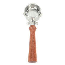 Portafiltro desmontable sin fondo, colador de acero inoxidable compatible con Breville 870 y 880, mango ergonómico de madera resistente a la