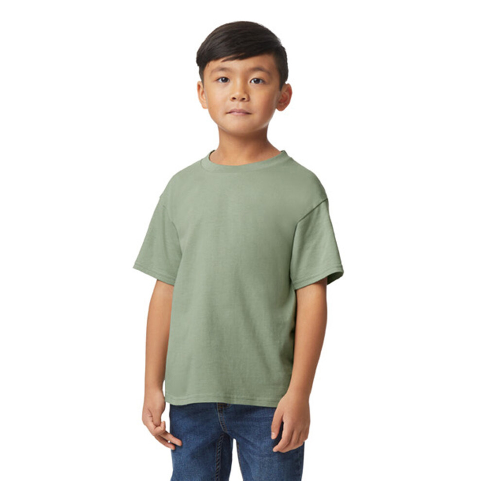 Gildan (Xl, Sage) Childrens/Kids Softstyle Midweight T-Shirt