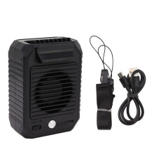 Ventilador portátil de cintura com fluxo de ar potente, ventilador pessoal para usar no cinto, ventilador USB de 3 velocidades com clipe e função