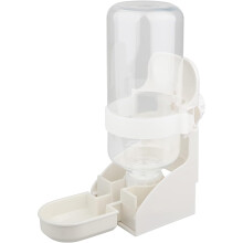 Pet Water Oasis: Pyłoszczelny i szczelny dozownik wiszący, grawitacyjny, łatwy montaż dla królików, szynszyli i innych (500 ml, biały)