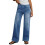 Women's wide-leg jeans,  stretch jeans, elastic-Blue S 1