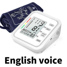 (Voice) Blood Sphygmomanometers Pressure Monitor Upper Arm Automatic Voice Digital Blood Pressure Cuff Home Bp Electric Pr Tonometer
